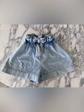 Scanlan Theodore Denim Soft Waist Shorts - Light Indigo - Size S
